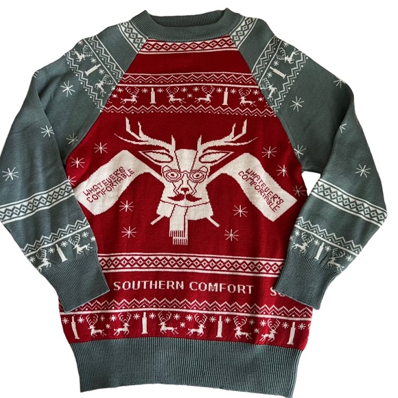 SOUTHERN COMFORT ugly Christmas sweater Size M - Picture 1 of 4
